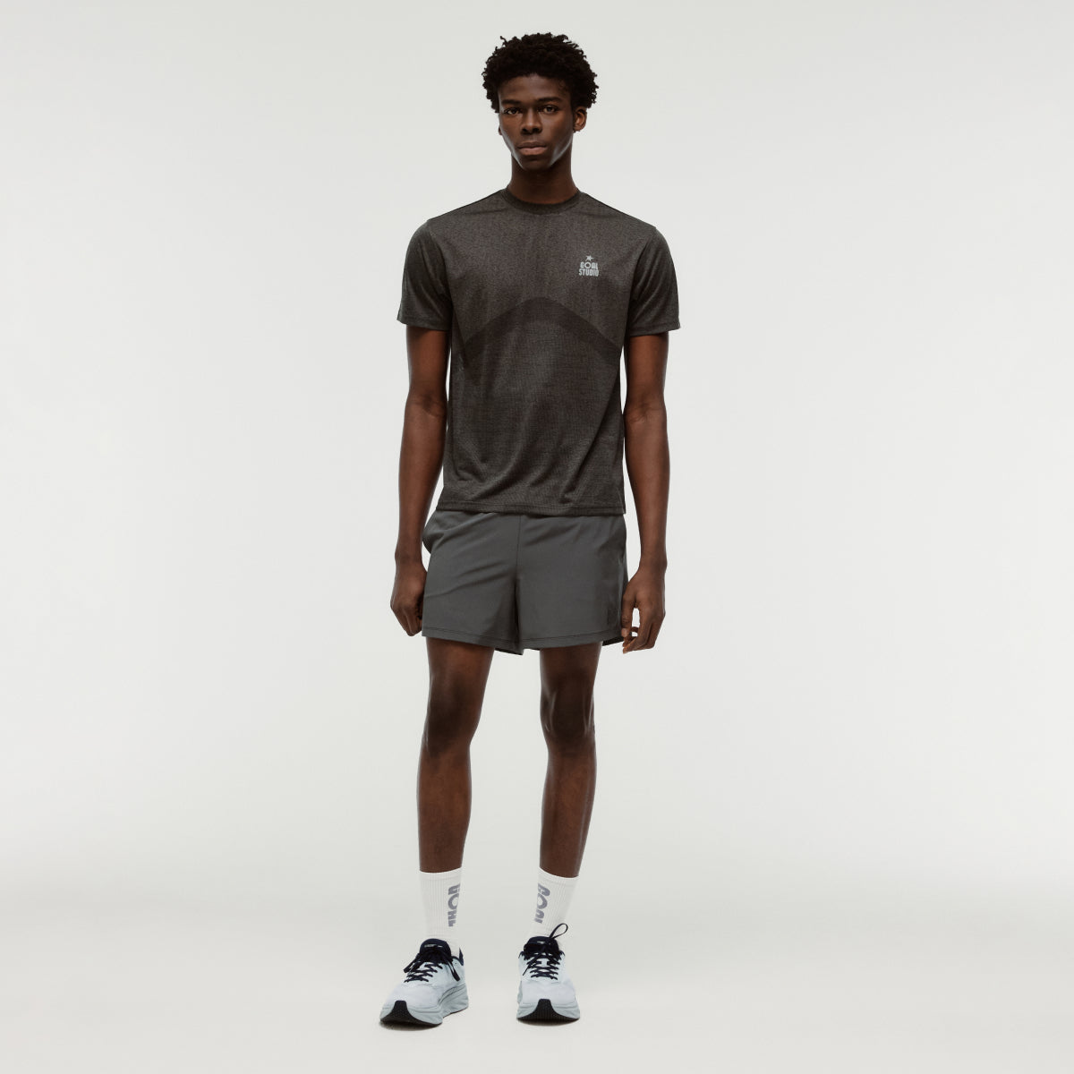 M'S JACQUARD TEE - CHARCOAL