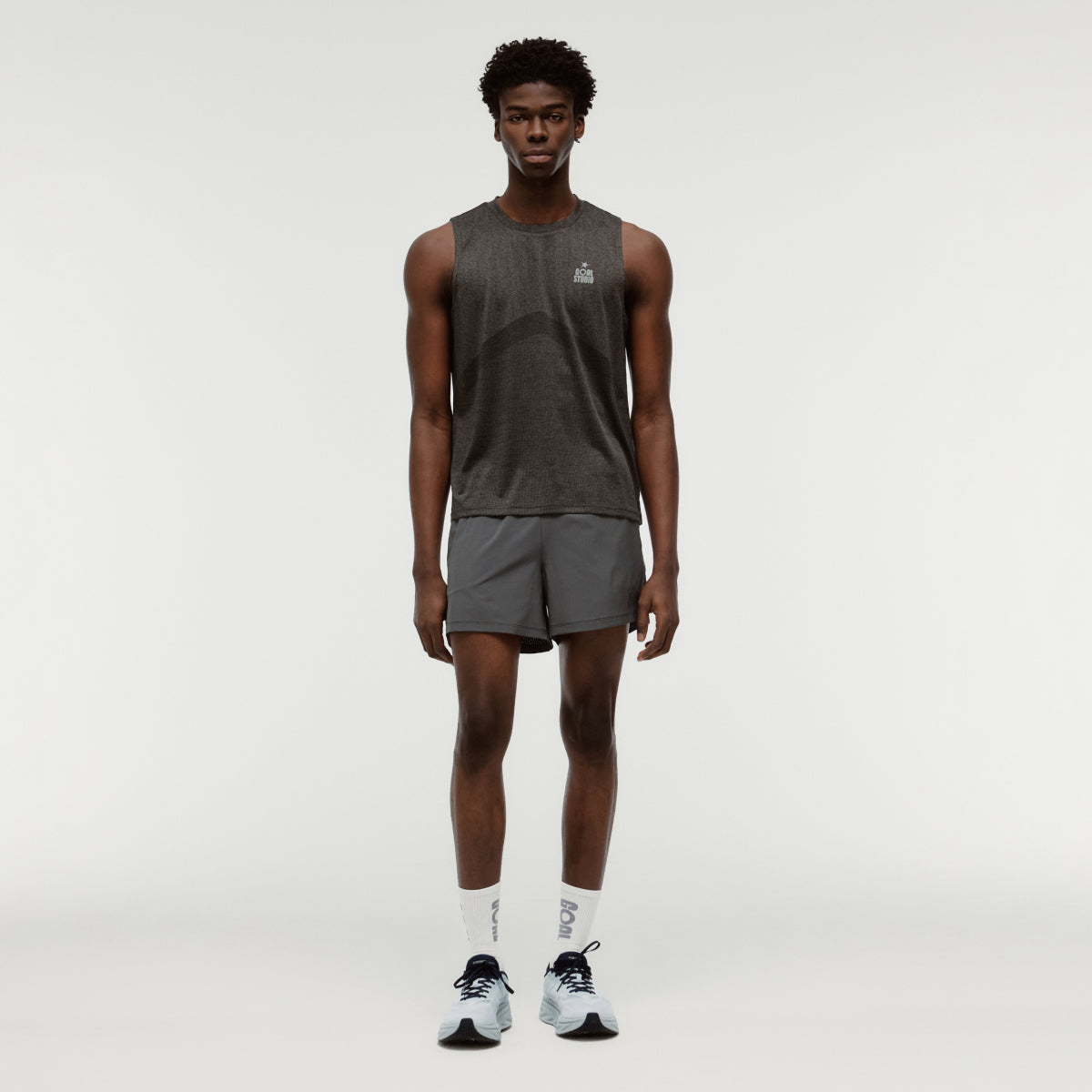 M'S JACQUARD SLEEVELESS - CHARCOAL
