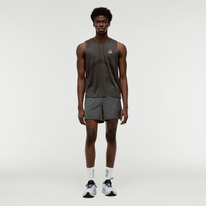 M'S JACQUARD SLEEVELESS - CHARCOAL