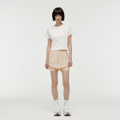 W'S TRACK GOAL LOGO CROP TEE - OFF WHITE