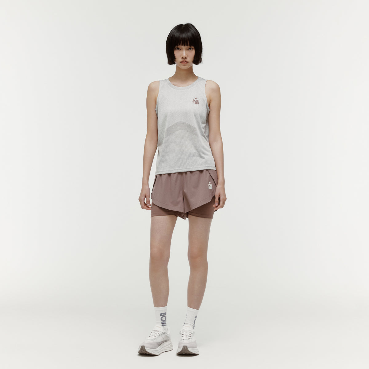 W'S JACQUARD SLEEVELESS - BEIGE