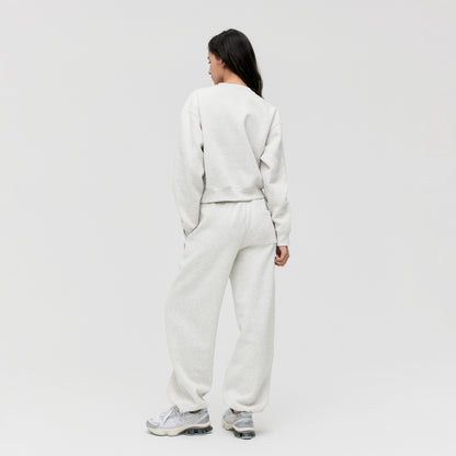 W'S ESSENTIAL BRUSHED SWEAT - OATMEAL