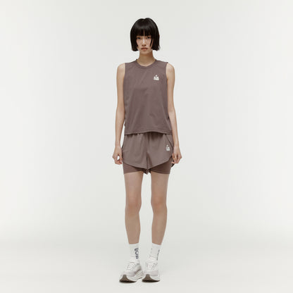 W'S ESSENTIAL AIRDRY SLEEVELESS - BROWN