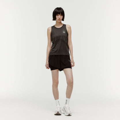 W'S JACQUARD SLEEVELESS - CHARCOAL