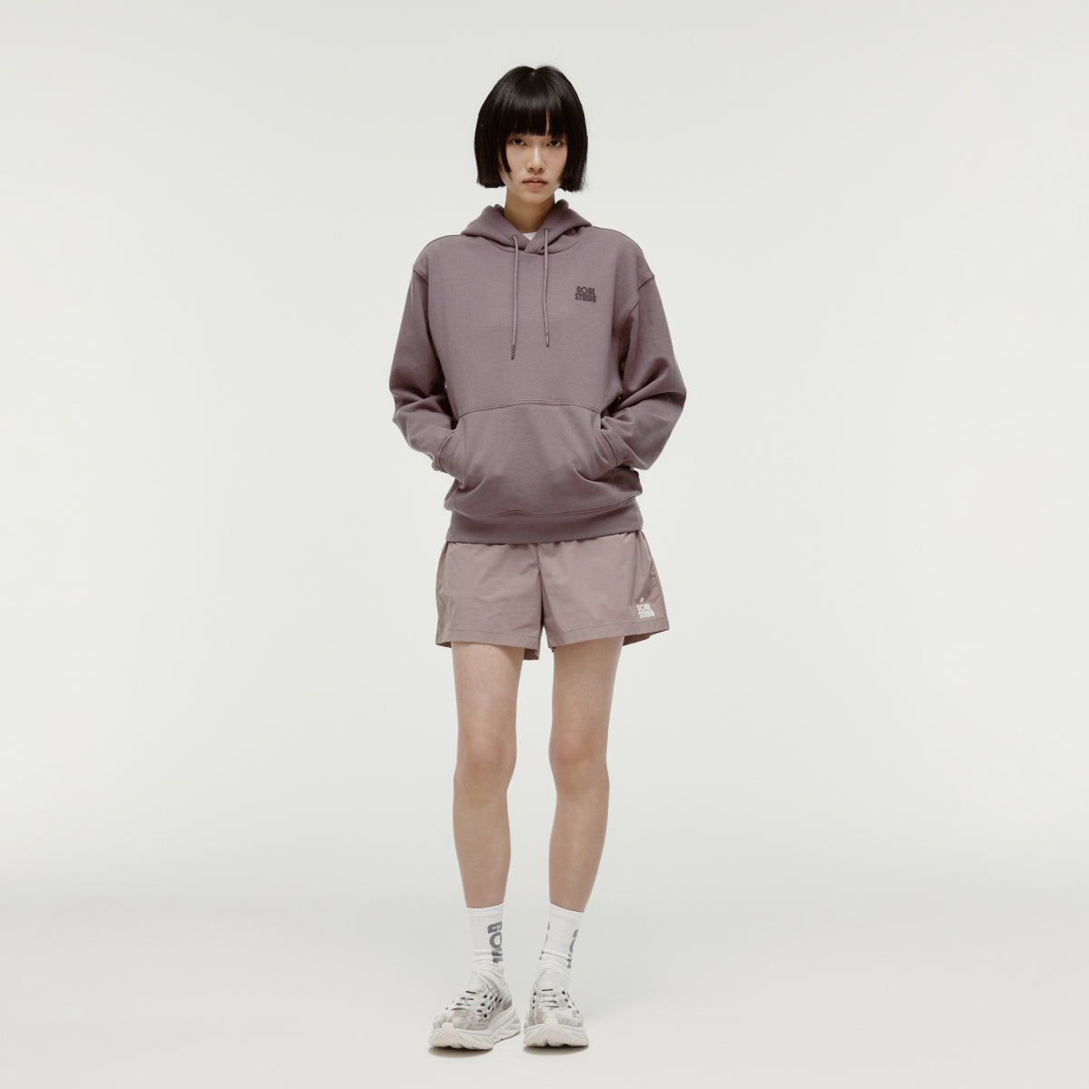 PAINT LOGO HOODIE - BROWN