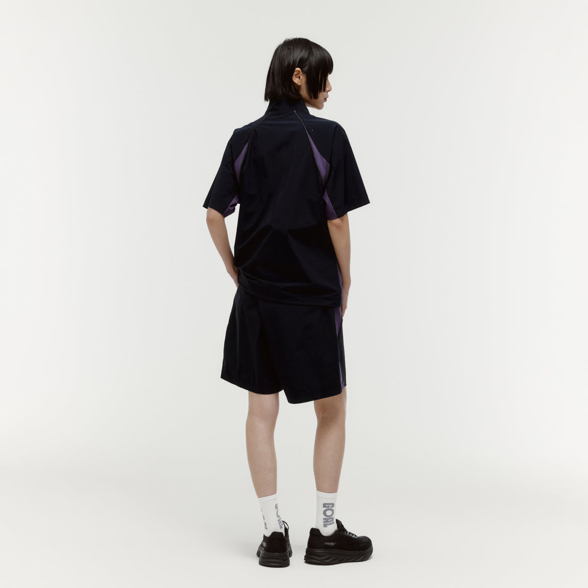 COLOR-BLOCK S/S ANORAK - NAVY