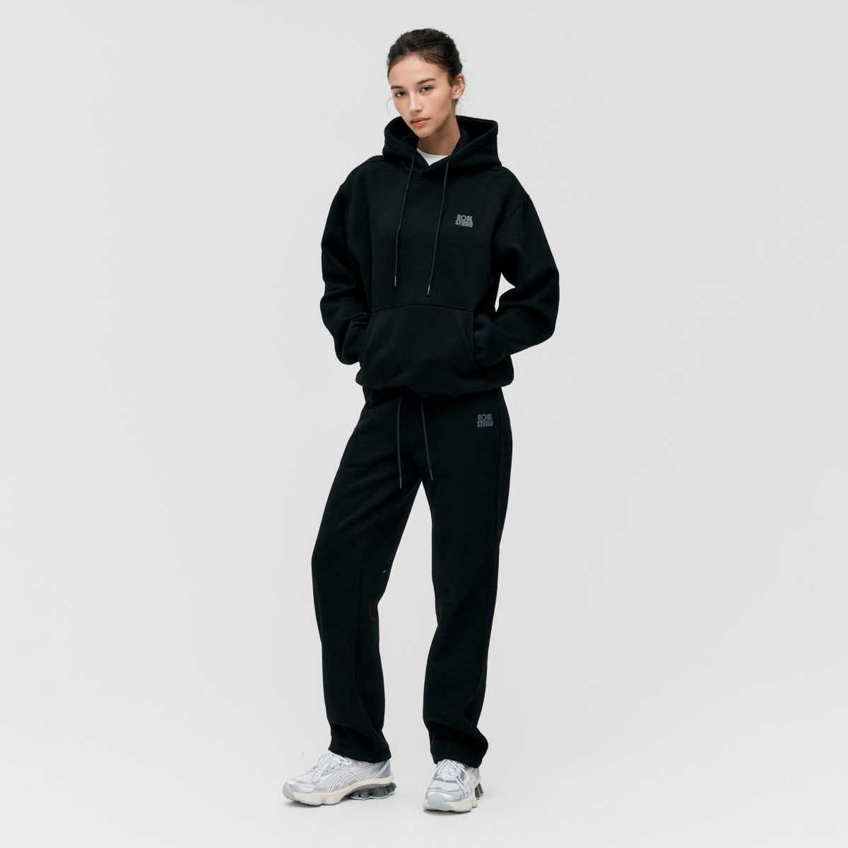 ESSENTIAL BRUSHED PANTS - BLACK