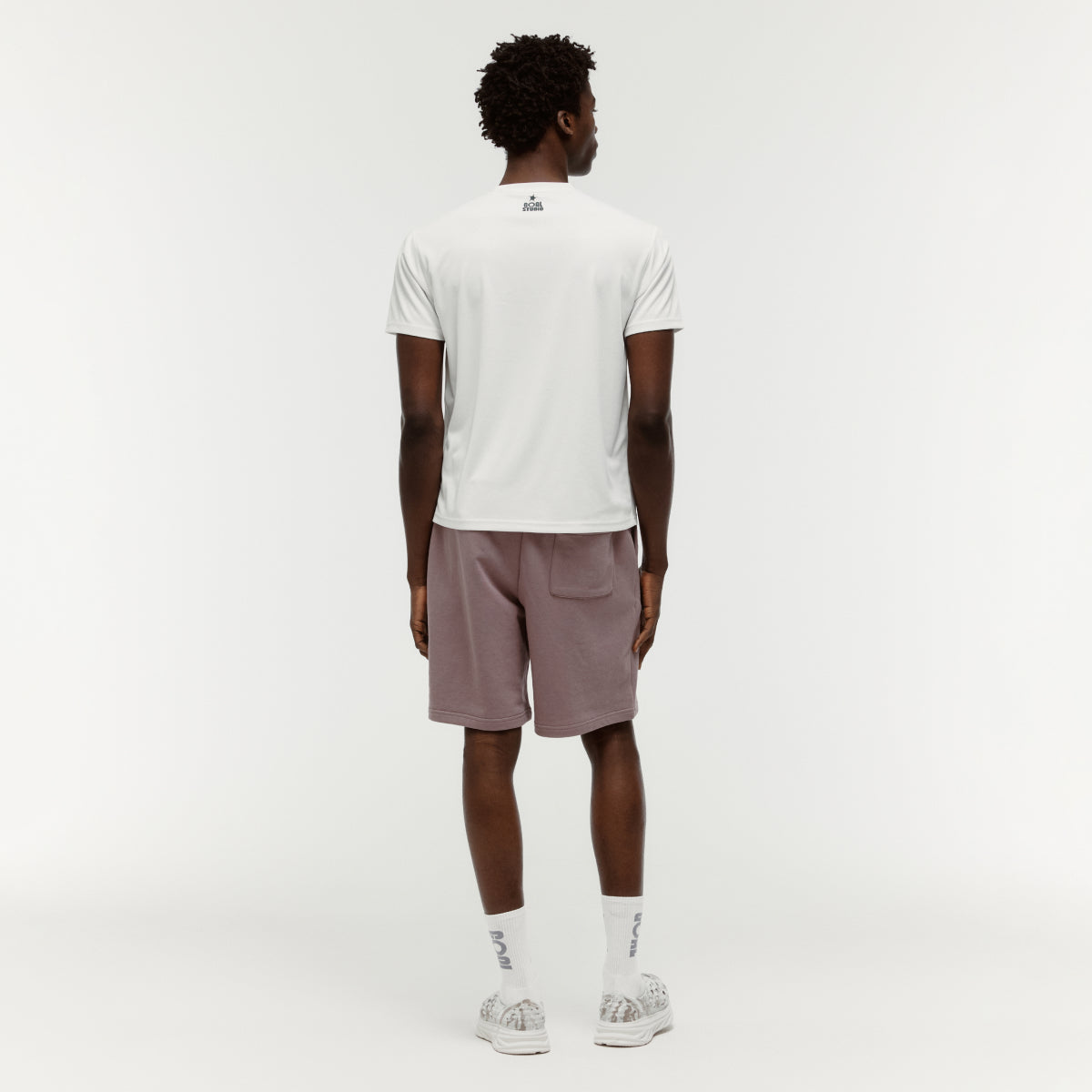 SWEAT JERSEY SHORTS - BROWN