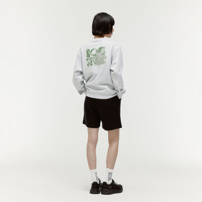 MAP LOGO CREWNECK - MELANGE GREY
