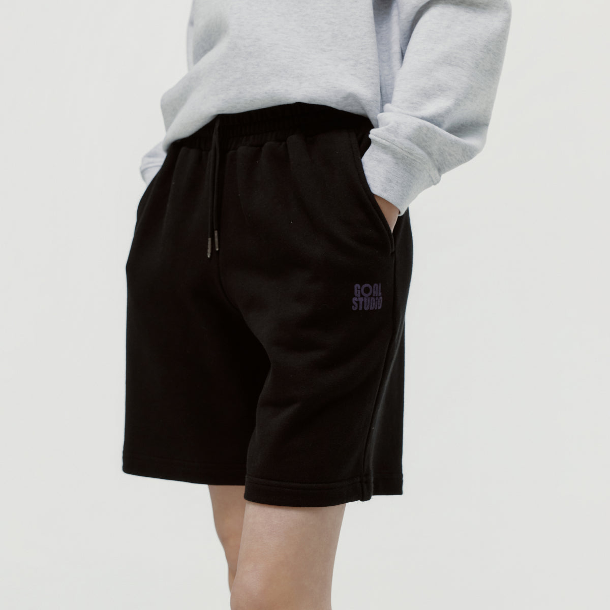 SWEAT JERSEY SHORTS - BLACK