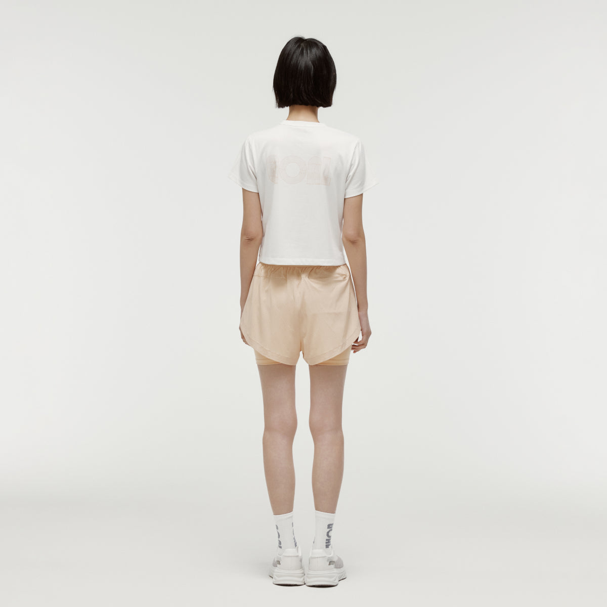 W'S TRACK GOAL LOGO CROP TEE - OFF WHITE