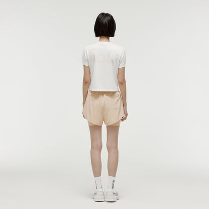 W'S TRACK GOAL LOGO CROP TEE - OFF WHITE