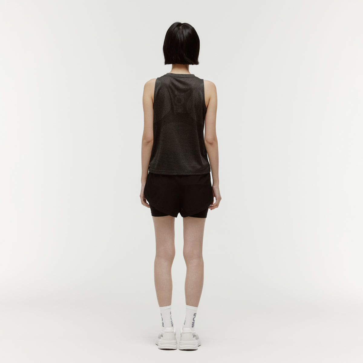 W'S JACQUARD SLEEVELESS - CHARCOAL