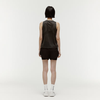 W'S JACQUARD SLEEVELESS - CHARCOAL