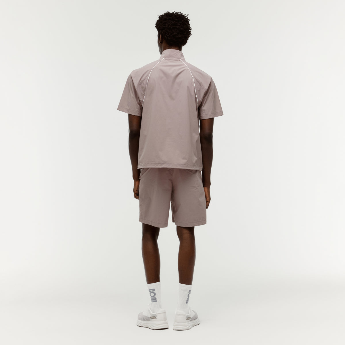 COLOR-BLOCK S/S ANORAK - BROWN