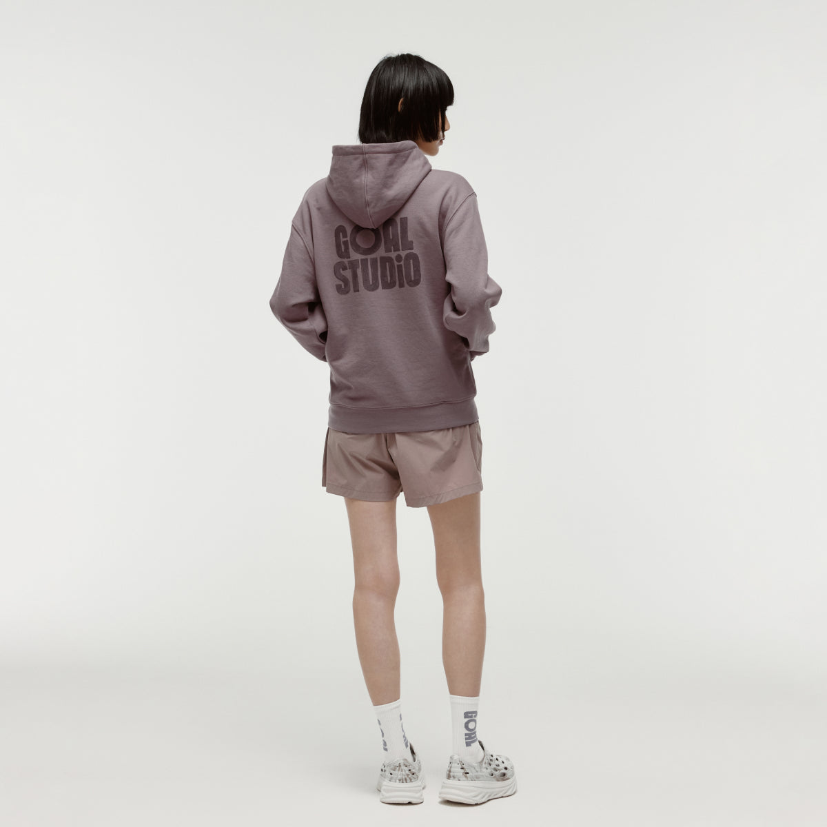 PAINT LOGO HOODIE - BROWN