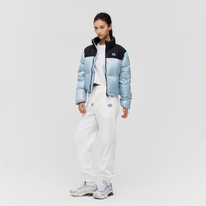 W'S CROPPED PUFFER DOWN JACKET - SKYBLUE