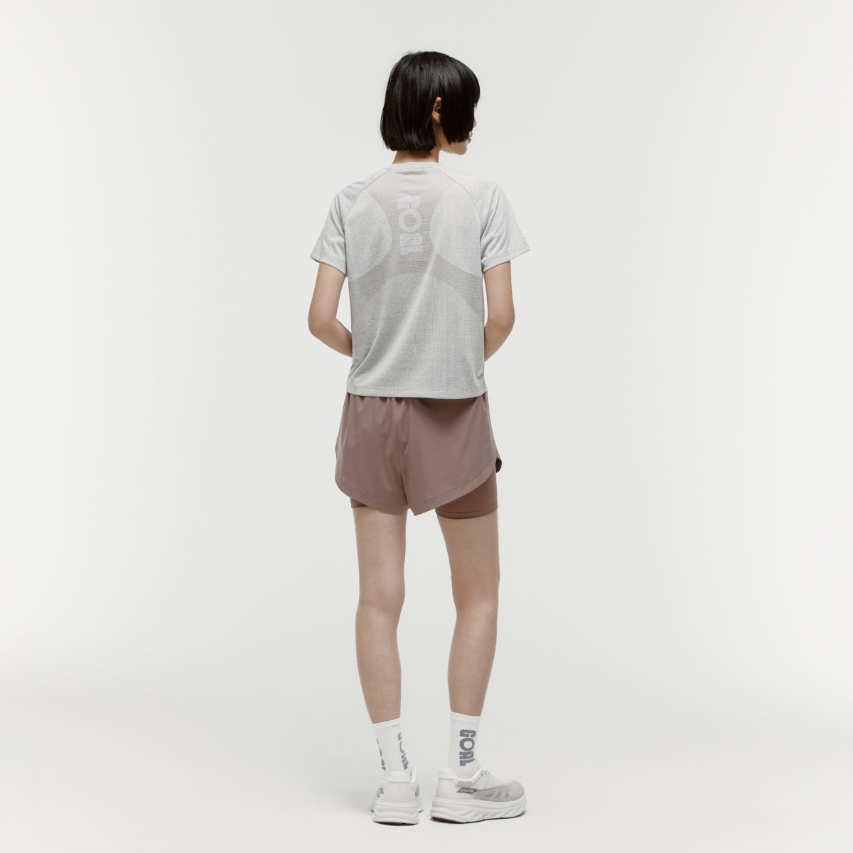 W'S JACQUARD TEE - BEIGE