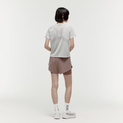 W'S JACQUARD TEE - BEIGE