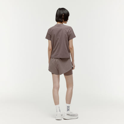 W'S ESSENTIAL AIRDRY TEE - BROWN