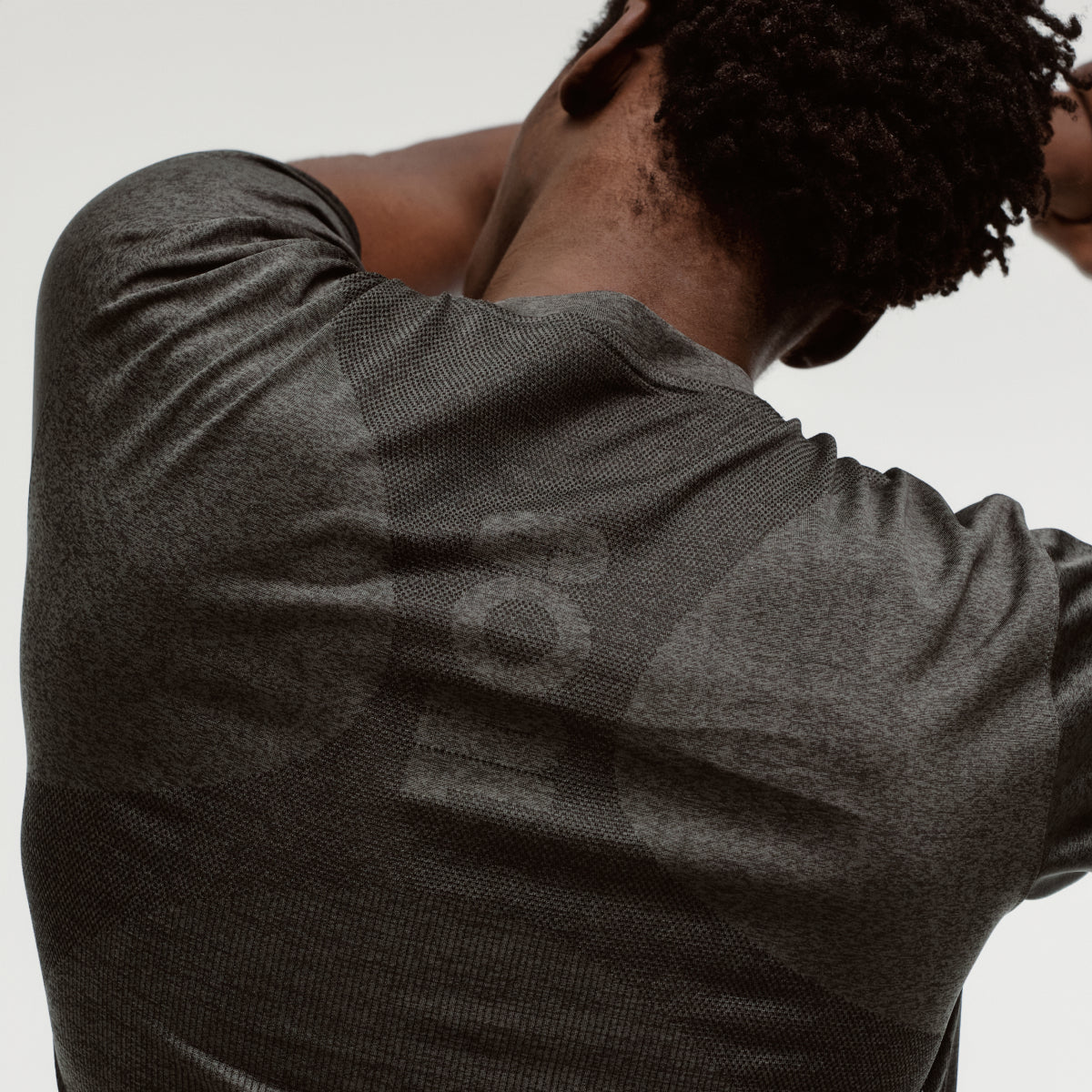 M'S JACQUARD TEE - CHARCOAL