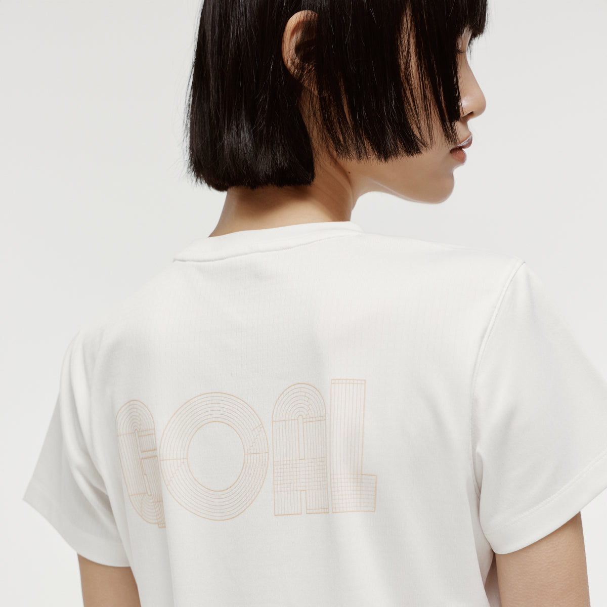 W'S TRACK GOAL LOGO CROP TEE - OFF WHITE