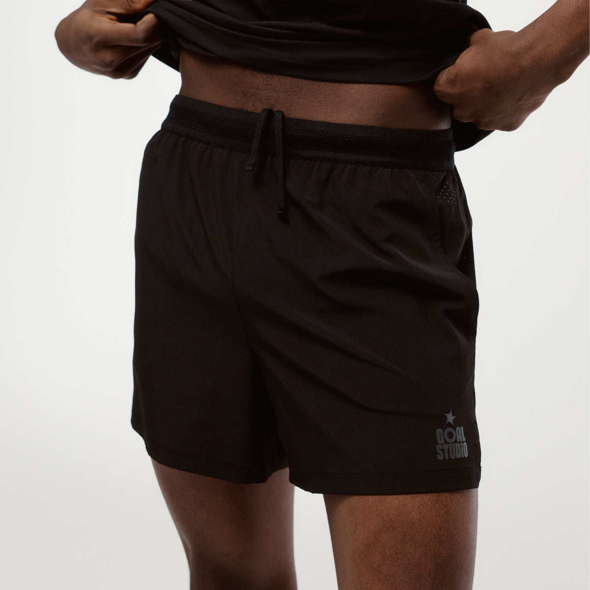 M'S 5" RUNNING SHORTS - BLACK