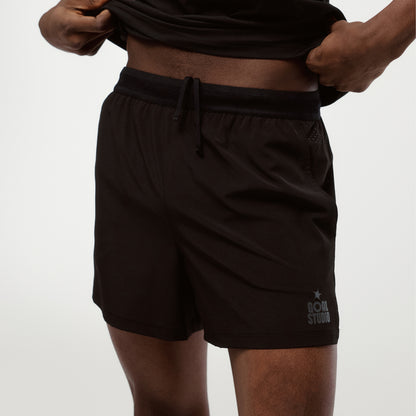 M'S 5" RUNNING SHORTS - BLACK