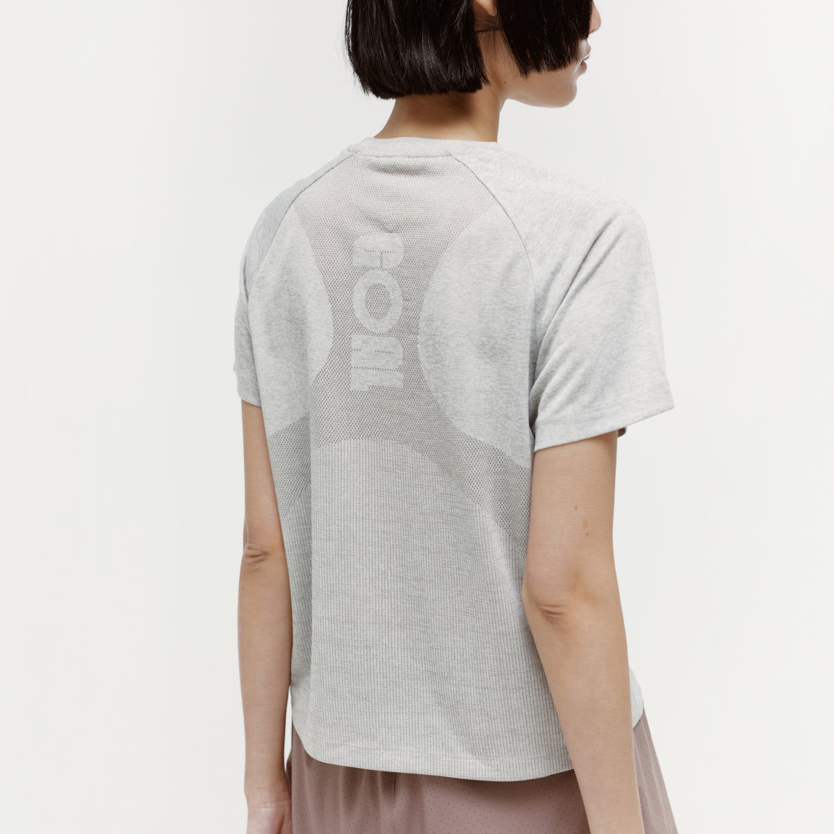 W'S JACQUARD TEE - BEIGE