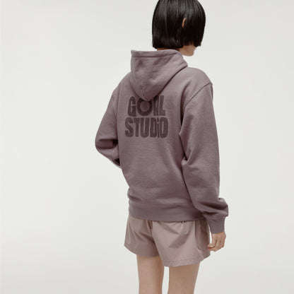 PAINT LOGO HOODIE - BROWN