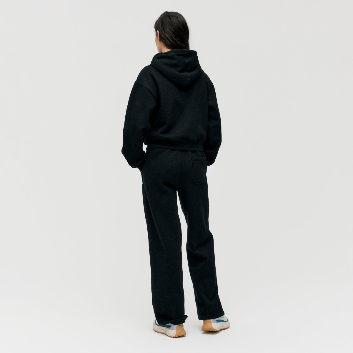 W'S ESSENTIAL BRUSHED PANTS - BLACK