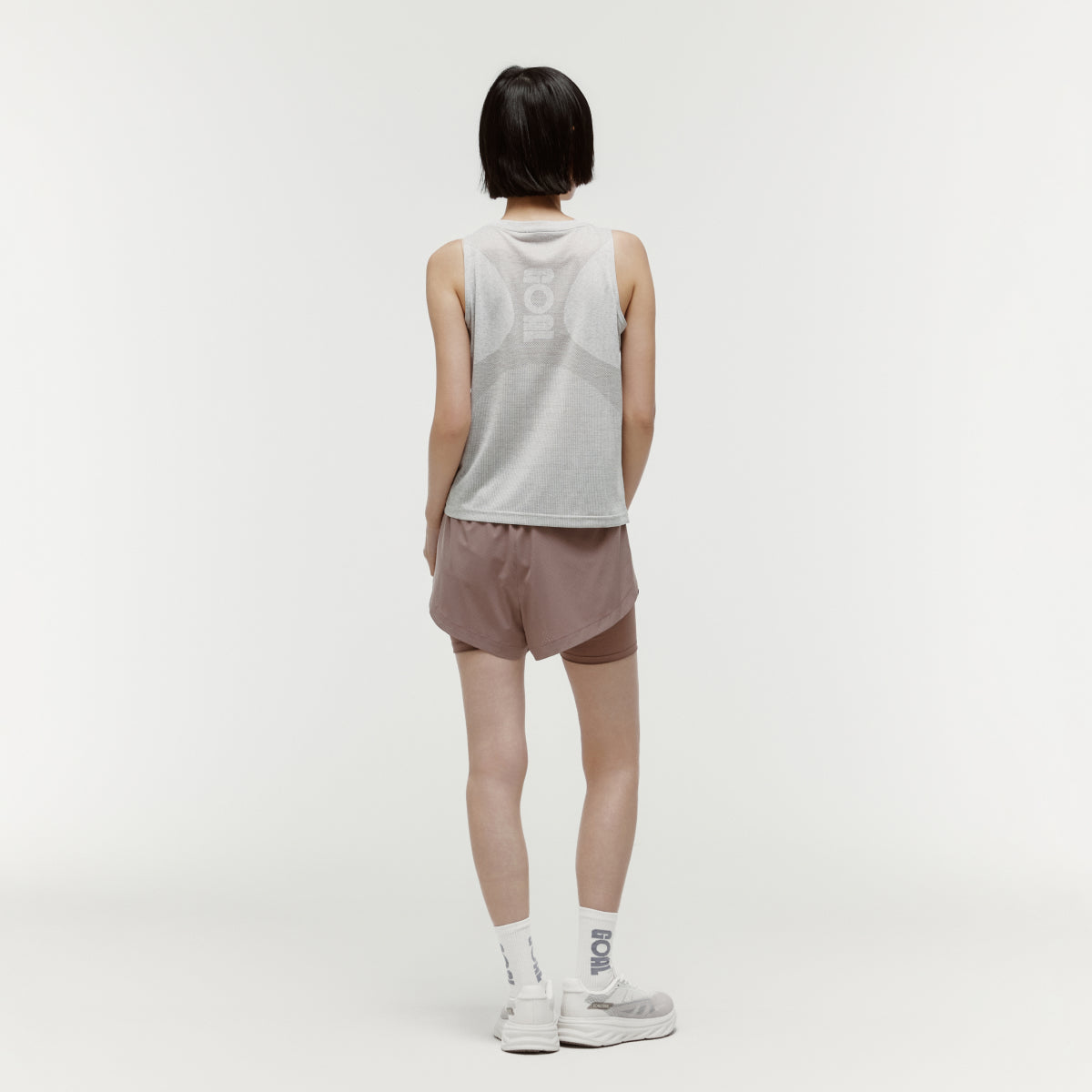 W'S JACQUARD SLEEVELESS - BEIGE