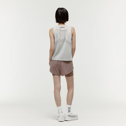 W'S JACQUARD SLEEVELESS - BEIGE