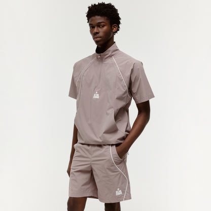 COLOR-BLOCK S/S ANORAK - BROWN