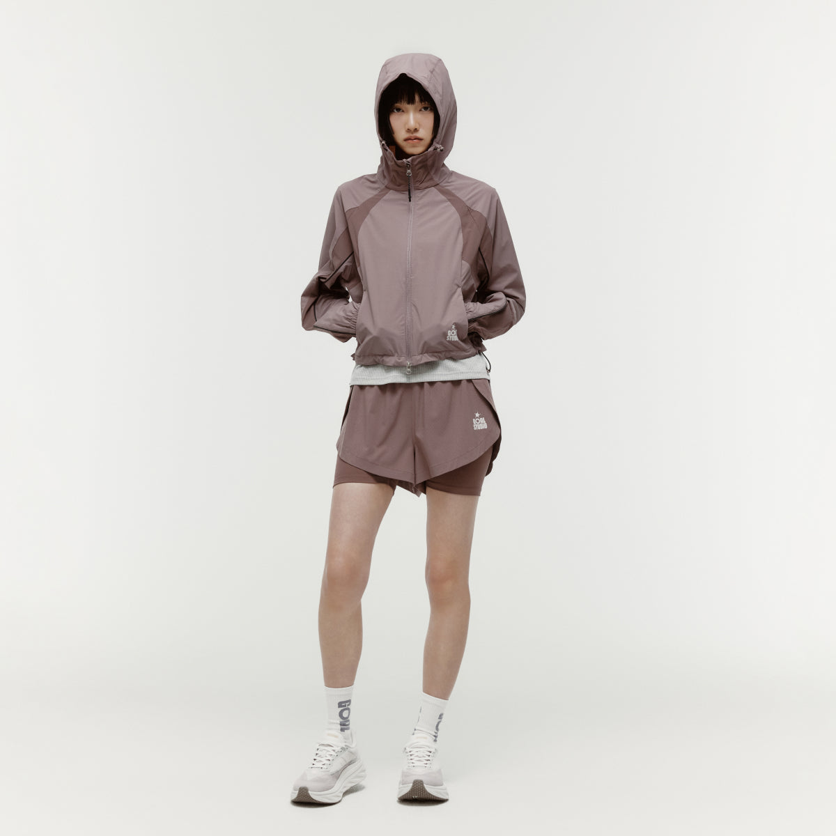 W'S COLOR-BLOCK JACKET - BROWN