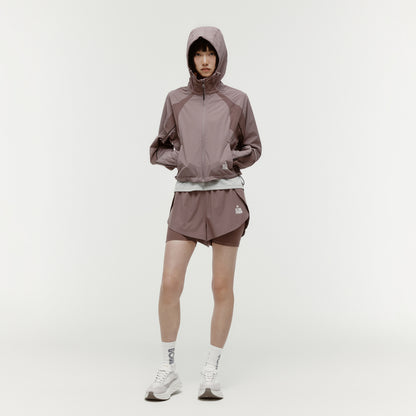 W'S COLOR-BLOCK JACKET - BROWN