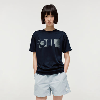 ACTIVE FRONT GOAL LOGO TEE - NAVY