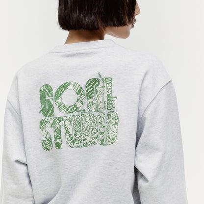 MAP LOGO CREWNECK - MELANGE GREY