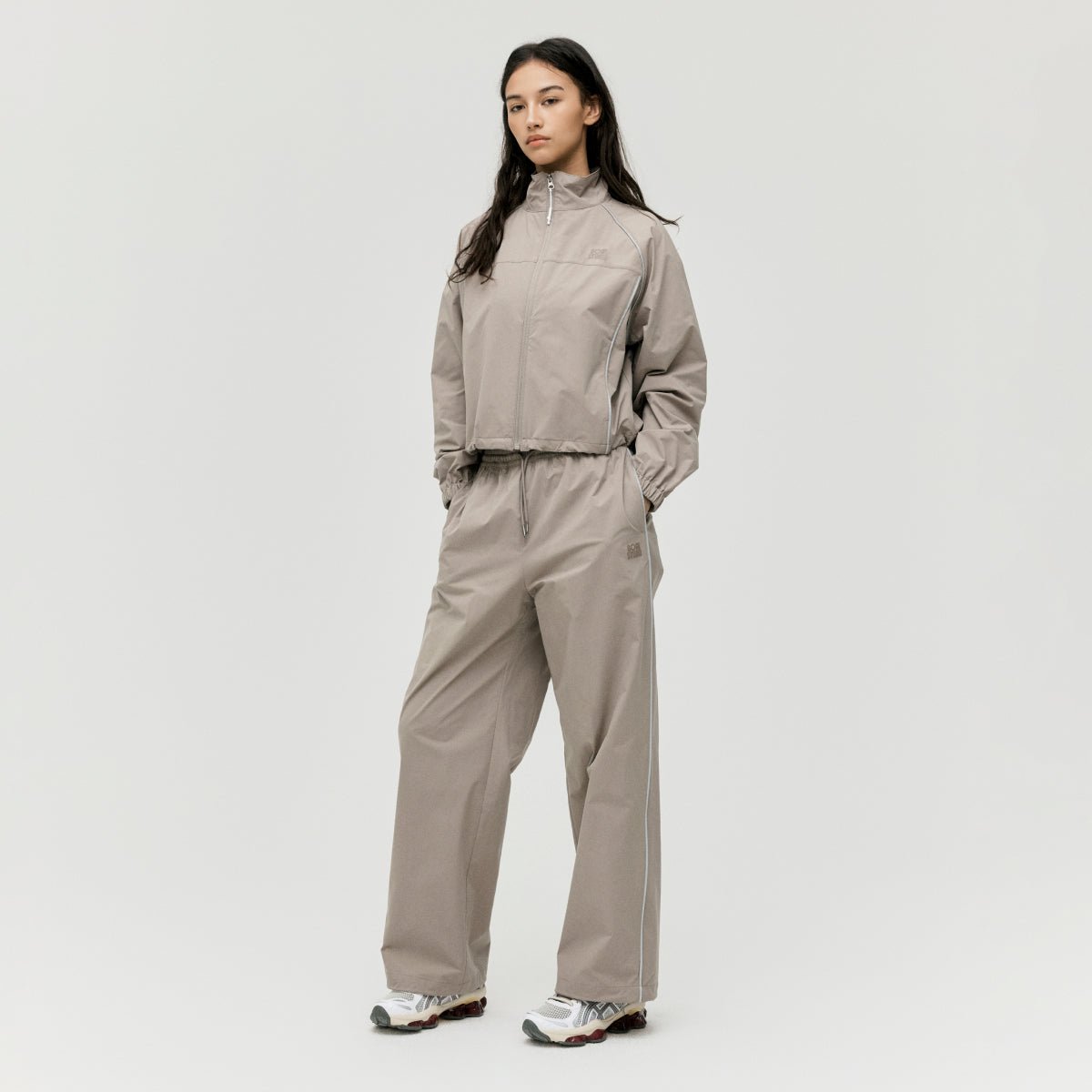 W'S STRETCH TRACK PANTS - DARK BEIGE