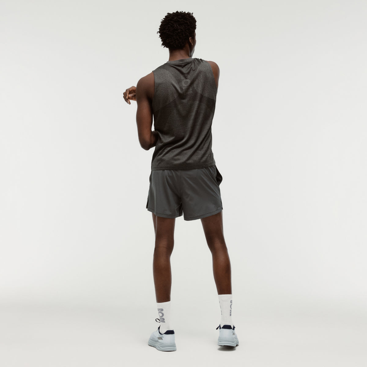 M'S JACQUARD SLEEVELESS - CHARCOAL