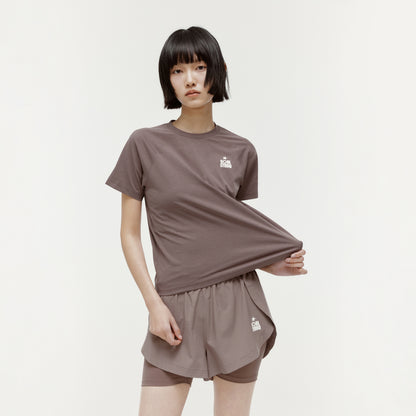 W'S ESSENTIAL AIRDRY TEE - BROWN