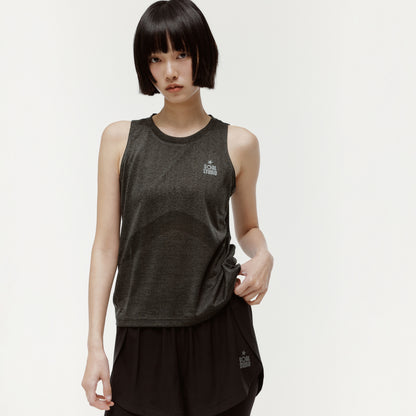 W'S JACQUARD SLEEVELESS - CHARCOAL
