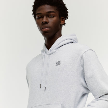 PAINT LOGO HOODIE - MELANGE GREY