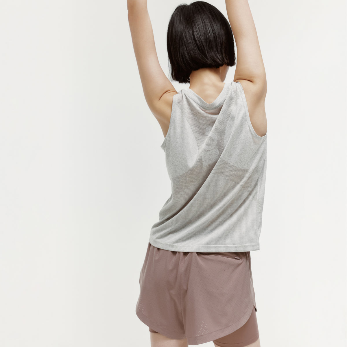 W'S JACQUARD SLEEVELESS - BEIGE