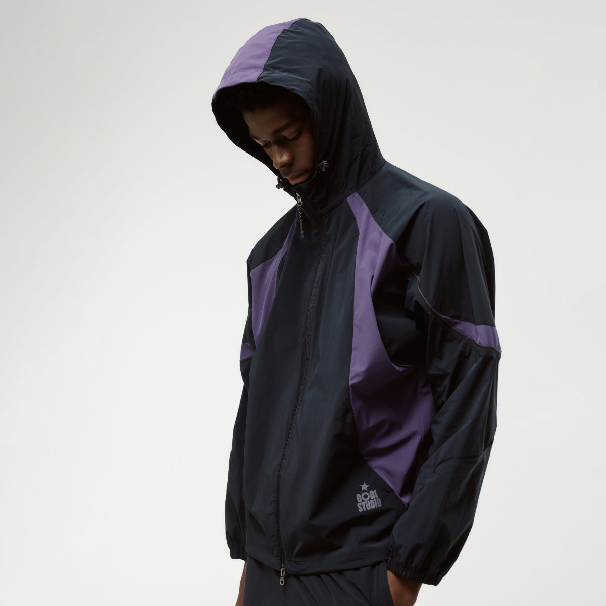 M'S COLOR-BLOCK JACKET - NAVY