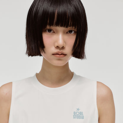 W'S ESSENTIAL AIRDRY SLEEVELESS - OFF WHITE