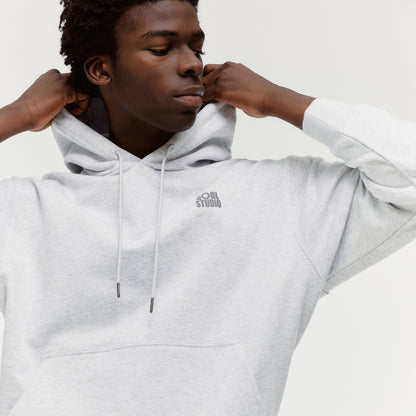 PAINT LOGO HOODIE - MELANGE GREY