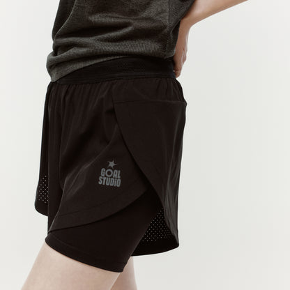 W'S 2" RUNNING SHORTS - BLACK
