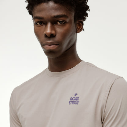 MAP LOGO AIRDRY TEE - BEIGE