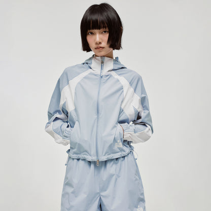 W'S COLOR-BLOCK JACKET - SKYBLUE